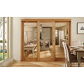 Porte vitrée coulissante en bois design